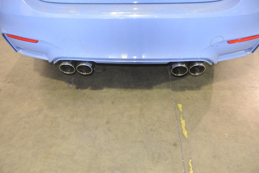 Megan Racing Supremo Axle Back Exhaust System Black Chrome Tips for 15-20 BMW M3 F80/M4 F82