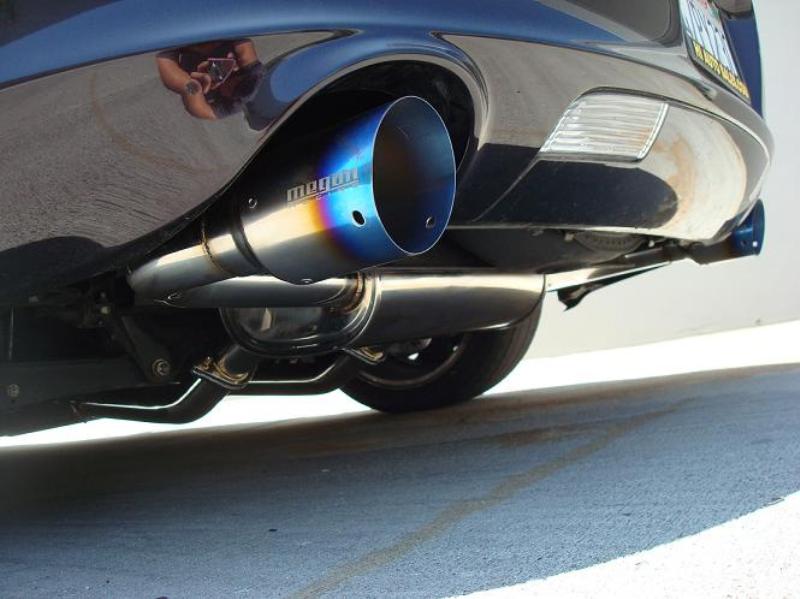Megan Racing Exhaust System with Blue Titanium Tips for 2001–2010 Lexus SC430 — MR-ABE-LSC01-BT