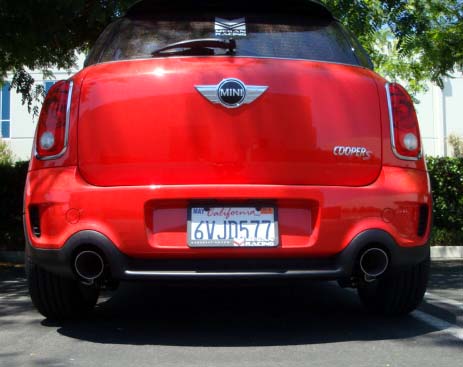 Megan Racing Axle-Back Exhaust System for 2011–2016 Mini Countryman R60 — Stainless Rolled Tips — MR-ABE-MCC11-SRT