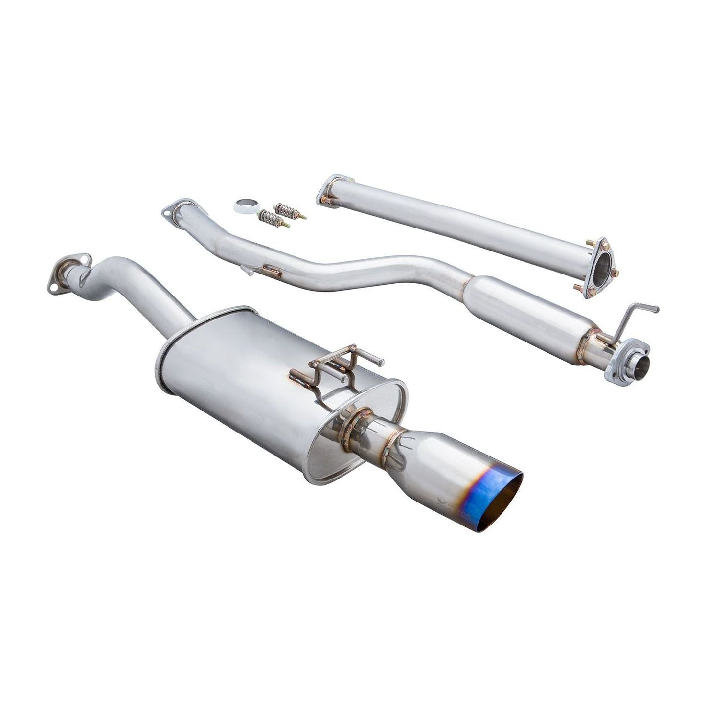 Megan Racing RS Stainless Cat-Back Exhaust System Burnt Oval Tip For 12-15 Honda Civic Si Sedan