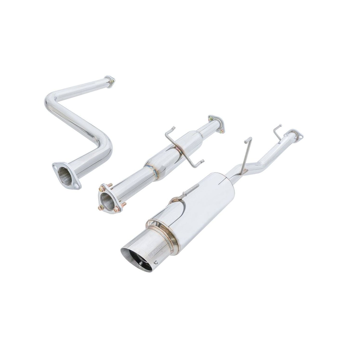 Megan Racing NA Type Cat-Back Exhaust System Polish Tip For 92-96 Honda Prelude Si BB2 H23A1