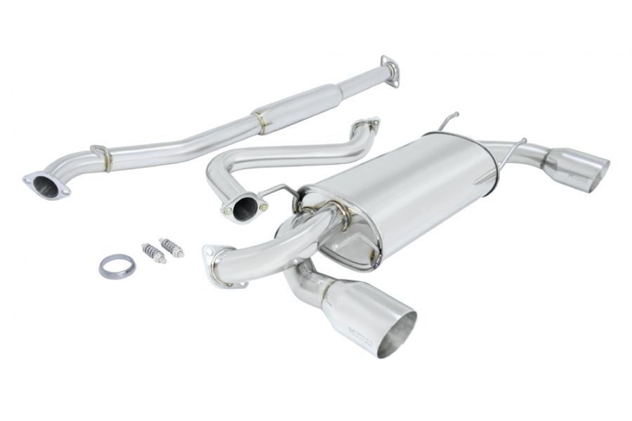 Megan Racing Stainless OE-RS Exhaust w/ Steel Tip for 13-17 Scion FR-S/ 13-17 Subaru BRZ/ 17-21 Toyota 86 - MR-CBS-SFR12-SRT-R+M