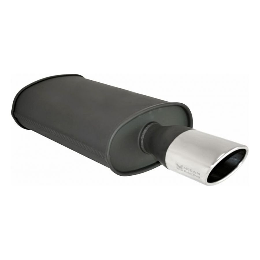 Megan Racing Universal Exhaust O-ST Muffler Black (Single Oval Tip)