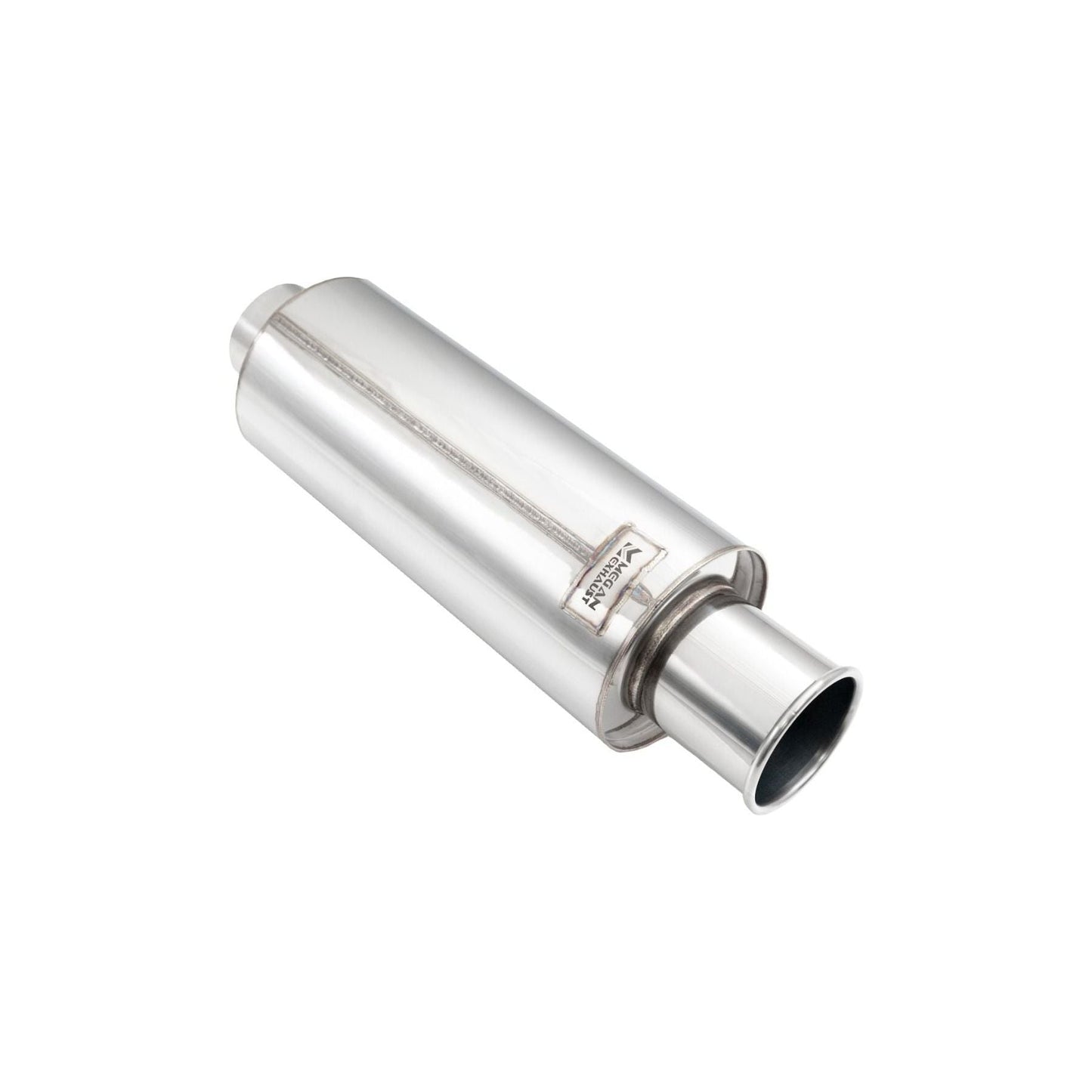 Megan Racing MU-Series 2.5" Inlet Weld-On Universal Exhaust Muffler w/Straight Rolled Tip