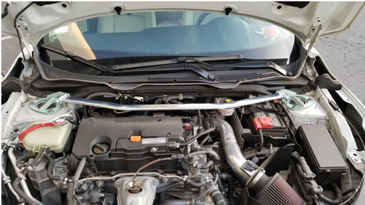 Megan Racing Race-Spec Front Upper Strut Tower Bar for 16-21/24+ Honda Civic FC FK FE FL