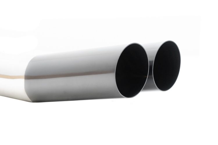 Megan Racing Stainless 3" VIP Dual/Angled Cut Blast Style Exhaust Muffler Black Tip