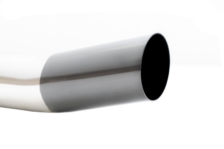 Megan Racing Stainless 3"-4" VIP Single/Angled Cut Blast Exhaust Muffler Black Tip