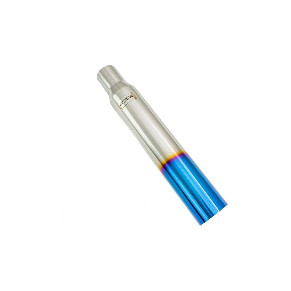 Megan Racing 3"-4" Single Straight Burnt Blue Universal VIP Blast Exhaust Muffler Tip