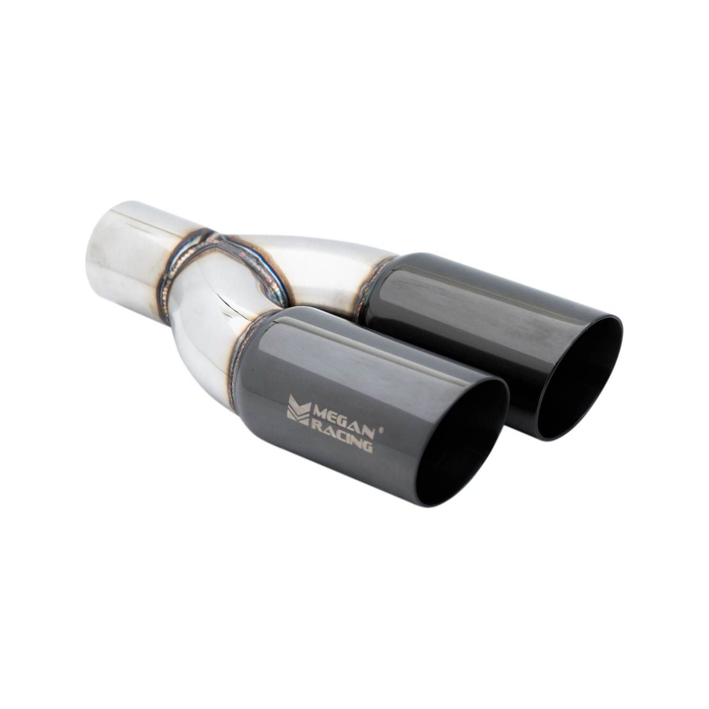 Megan Racing 3" Dual Tips Black Chrome Universal Muffler Tip Driver Side