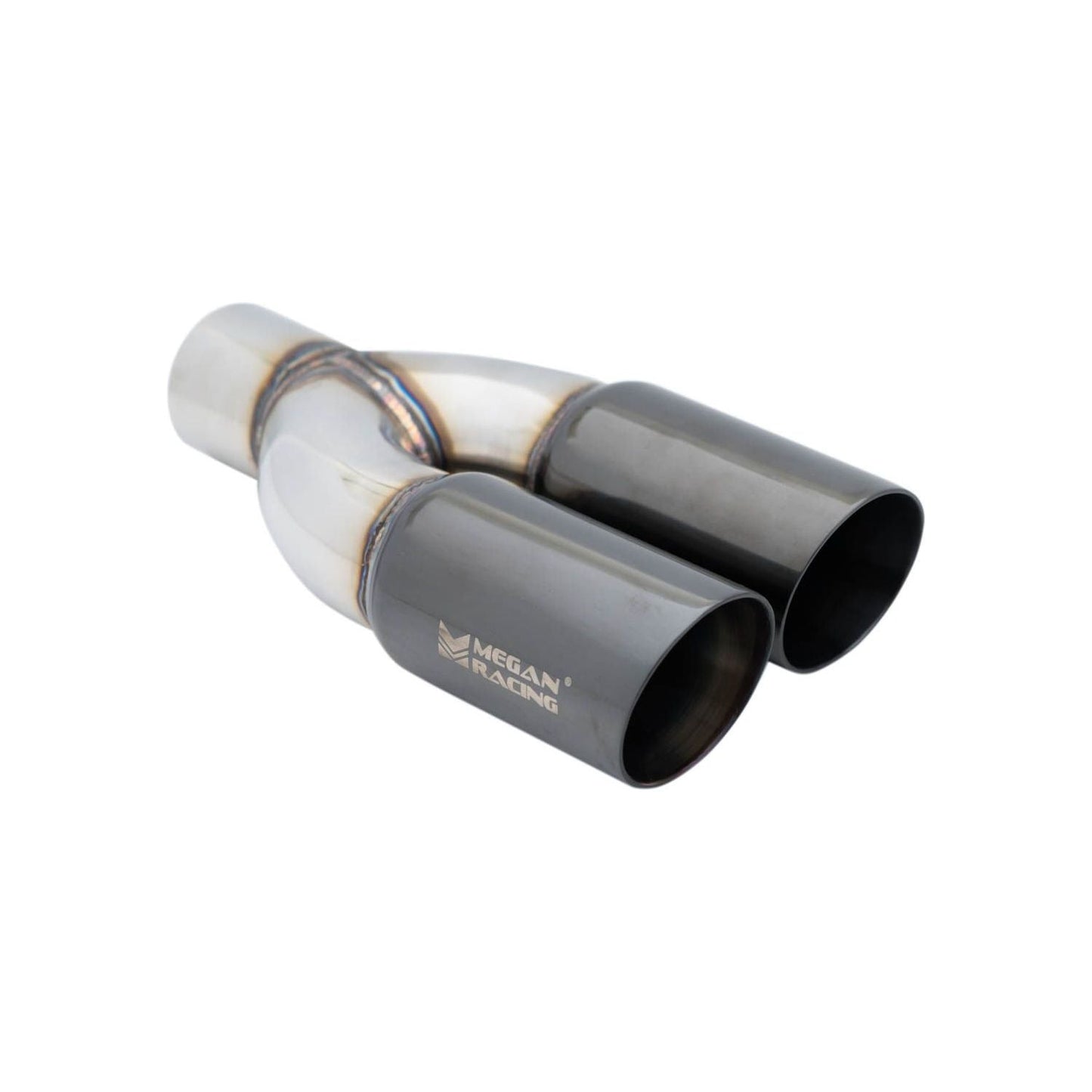Megan Racing 3" Dual Tips Black Chrome Universal Muffler Tip Passenger Side