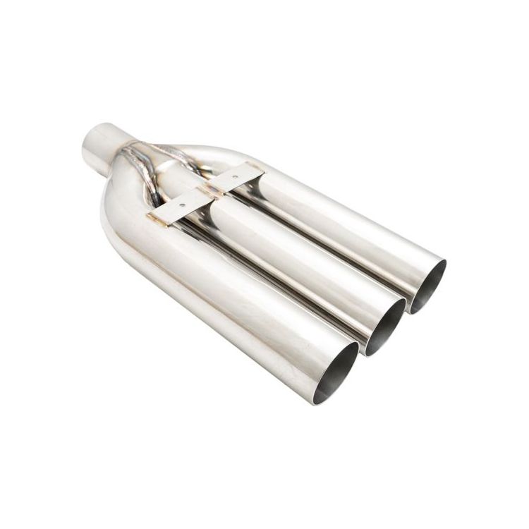 Megan Racing Stainless Triple 3" Straight Cut Pipe Blast Style VIP Exhaust Muffler Tip Weld On
