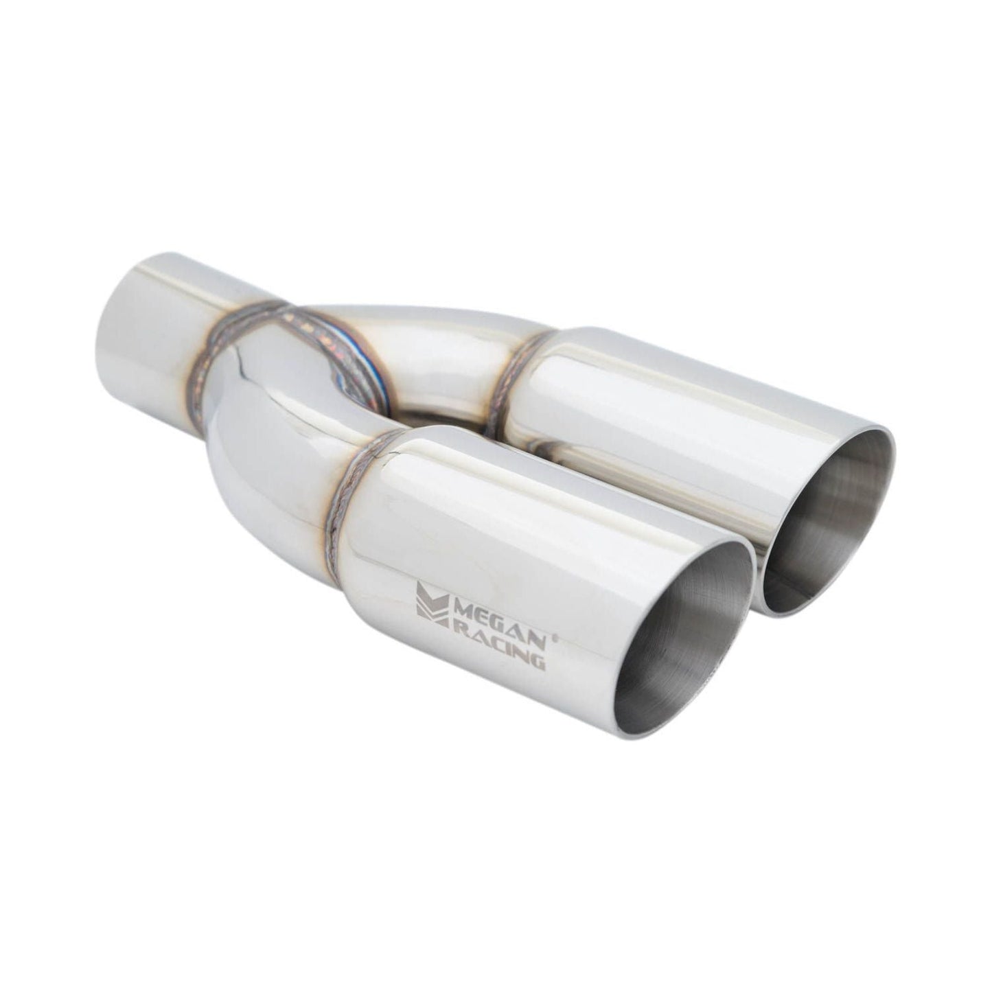 Megan Racing 3" Dual Tips Round Slanted Universal Muffler Tip Passenger Side