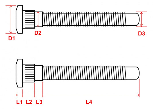 Megan Racing 20PCs Gold Extended Wheel Studs M12x1.5 52mm Thread K14.5 For 03-08 Lancer Evolution 8/9