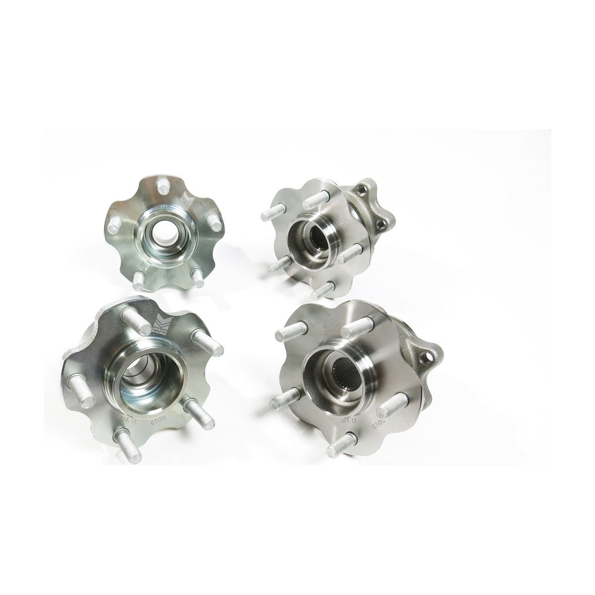 Megan Racing Silver Front & Rear 5 Lug Wheel Conversion Kit For 89-94 240SX S13/ Cefiro 88-94 (A31) (Do not fit ABS model)