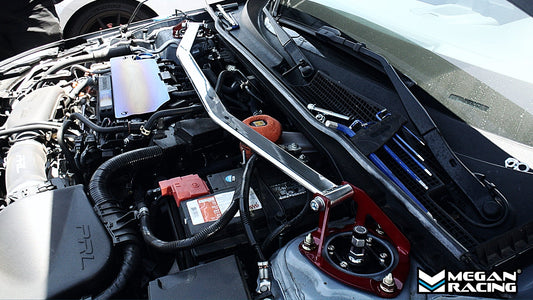 Megan Racing Aluminum Race Spec Front Upper Strut Bar Tower Brace For 22+ Honda Civic FE Sedan / FL Hatchback "liftback"