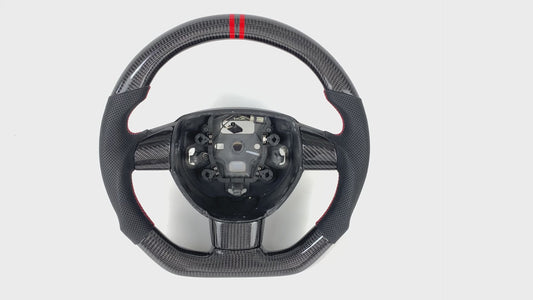FOR 2005-2012 FORD FOCUS MK2/ST CARBON FIBER & LEATHER STEERING WHEEL