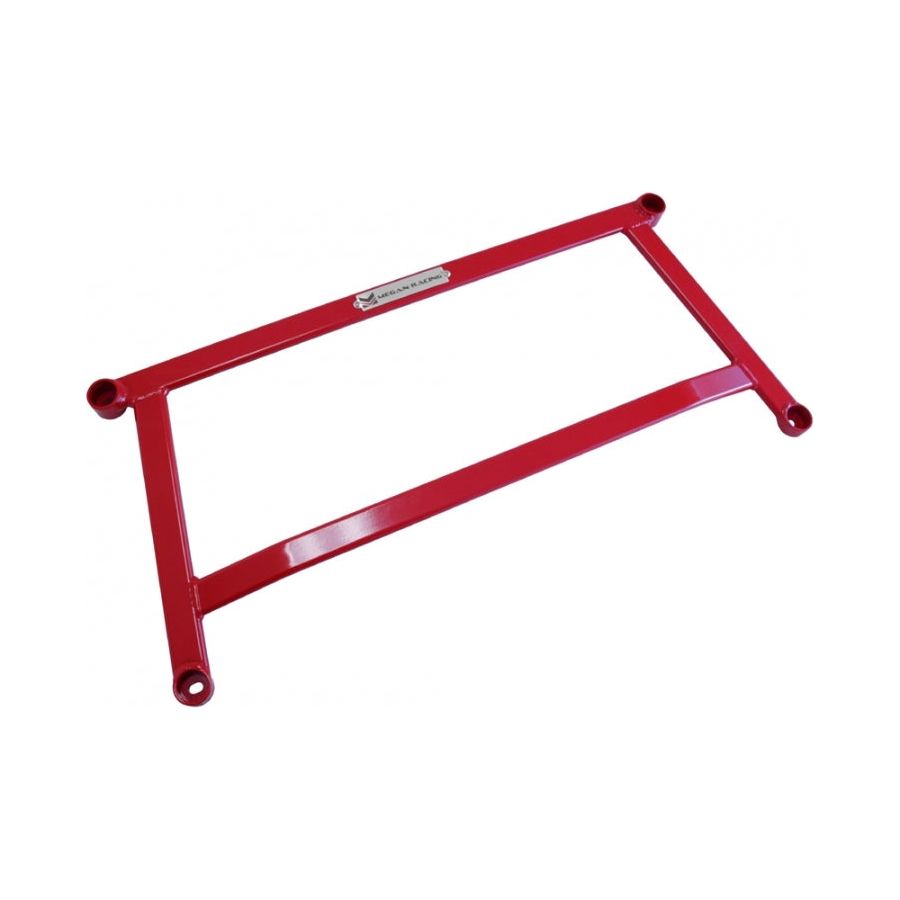 Megan Racing Front Lower Red Subframe H-Bracket Brace Bar For 12-15 Honda Civic 4DR - SB-HBHC12R