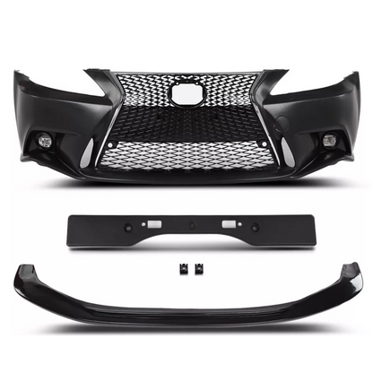 FOR 2006-2013 LEXUS IS250/ IS350 2014+ F-SPORT STYLE Front Bumper Conversion w/ Front Lip