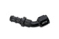 HPS Performance 45 Degree -10 Push-on Hose End to AN Female Aluminum Black