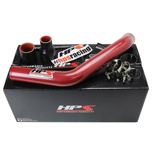 HPS Performance Upper Intercooler Charge Pipe Kit, Red, Mitsubishi Lancer EVO X (15-17), 17-103R
