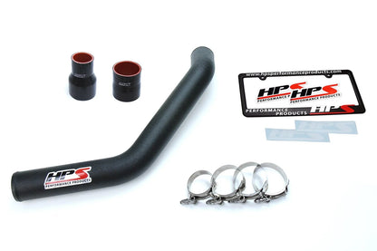 HPS Performance Upper Intercooler Charge Pipe Kit, Black, Mitsubishi Lancer EVO X (15-17), 17-103WB