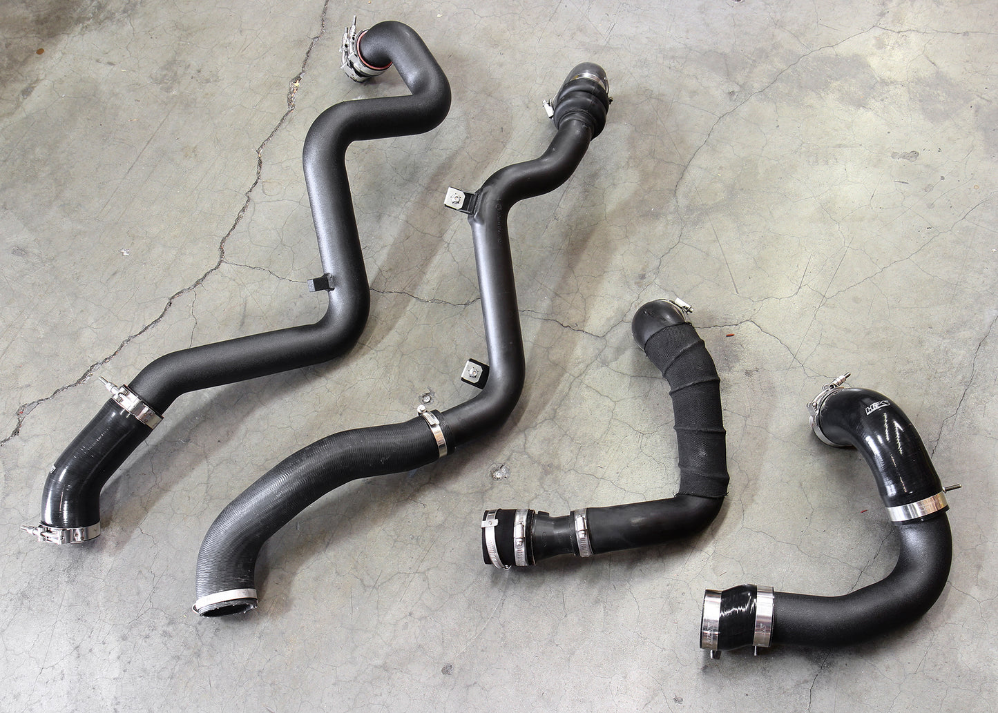 HPS Performance Intercooler Charge Pipe Kit (Cold and Hot Side), Polished, 2016-2018 Ford Focus RS 2.3L Turbo