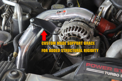 HPS Hot & Cold Side Charge Pipe with Orange CAC Hose Intercooler Boots, Red, 2003-2007 Ford Superduty Powerstroke 6.0L Diesel Turbo