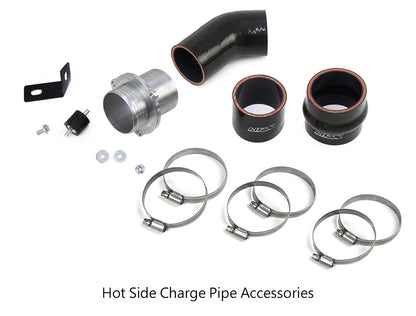 HPS Performance Intercooler Charge Pipe Kit (Hot Side), Polished, Multiple Fitments, 17-128P