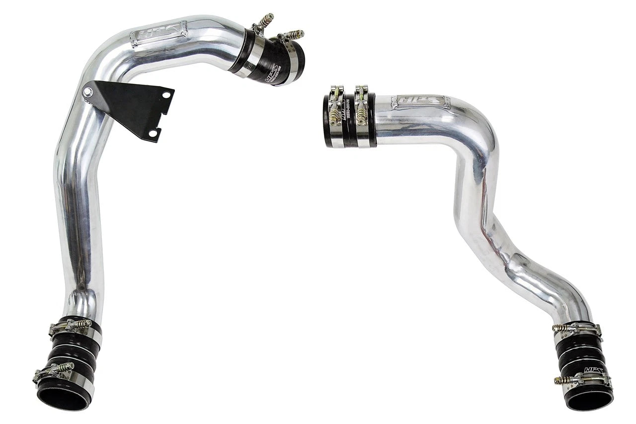 HPS Hot & Cold Side Charge Pipe with Black CAC Hose Intercooler Boots, Polish, 03-07 Ford F-250/F-350/F-450/F-550 Superduty Powerstroke 6.0L Diesel Turbo