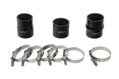 HPS Performance Intercooler Charge Pipe Kit (Hot Side), Black, Multiple Fitments, 17-146WB