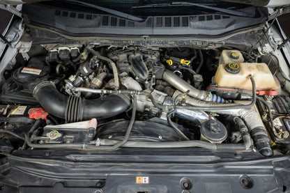 HPS Cold Side Charge Pipe with CAC Hose Intercooler Boot, Polished, 2011-2016 Ford Superduty Powerstroke 6.7L Diesel Turbo