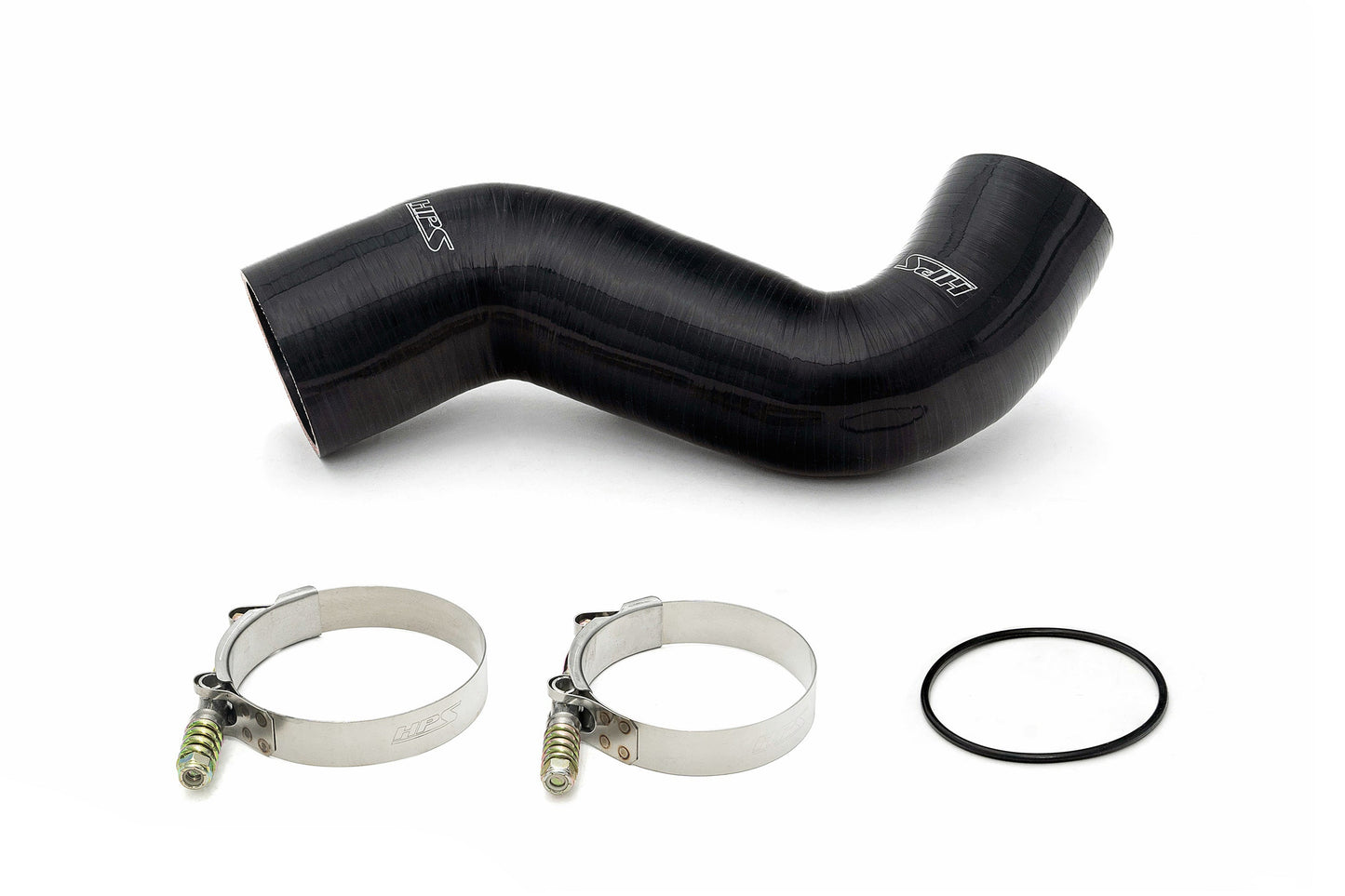 HPS Cold Side Charge Pipe with CAC Hose Intercooler Boot, Red, 2017-2023 Ford Superduty Powerstroke 6.7L Diesel Turbo