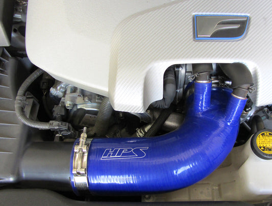 HPS Performance High Temp Reinforced Silicone Air Intake Hose Kit, Blue, 2008-2012 Lexus ISF V8 5.0L