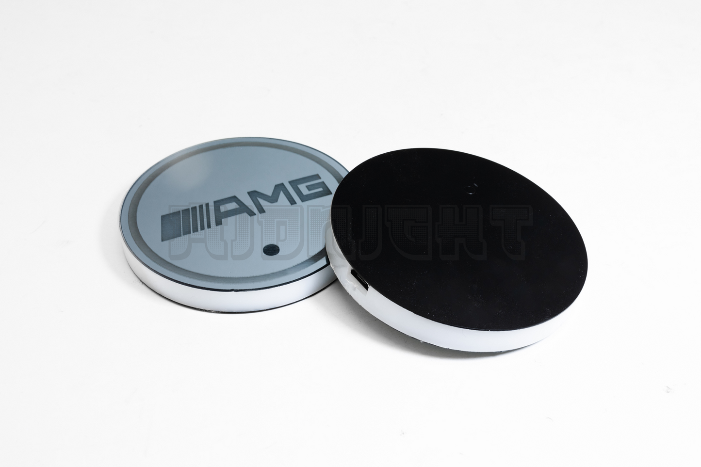 2PCS LED Cup Holder Lights Coaster, Rechargeable for Mercedes Benz AMG