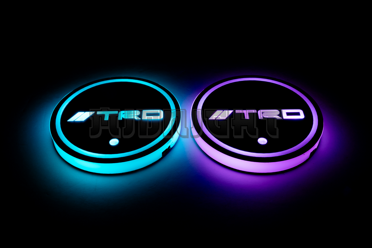 2PCS LED Cup Holder Lights Coaster, Rechargeable for Toyota TRD