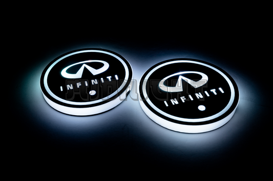 2PCS LED Cup Holder Lights Coaster, Rechargeable for Infiniti