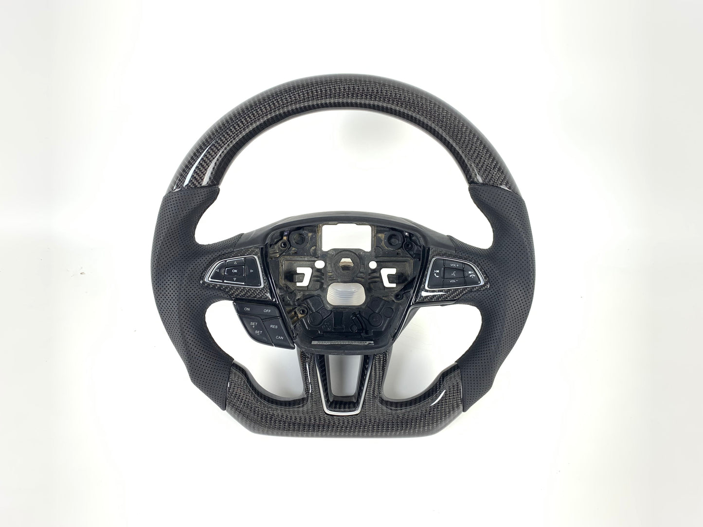 FOR 2015-2018 FORD FOCUS MK3 CARBON FIBER & LEATHER STEERING WHEEL