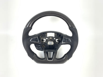 FOR 2015-2018 FORD FOCUS MK3 CARBON FIBER & LEATHER STEERING WHEEL