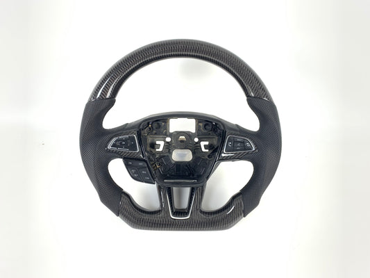 FOR 2015-2018 FORD FOCUS MK3 CARBON FIBER & LEATHER STEERING WHEEL