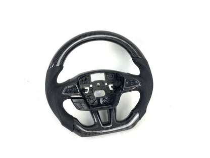 FOR 2015-2018 FORD FOCUS MK3 CARBON FIBER & LEATHER STEERING WHEEL