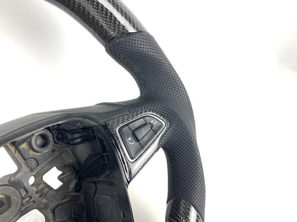 FOR 2015-2018 FORD FOCUS MK3 CARBON FIBER & LEATHER STEERING WHEEL