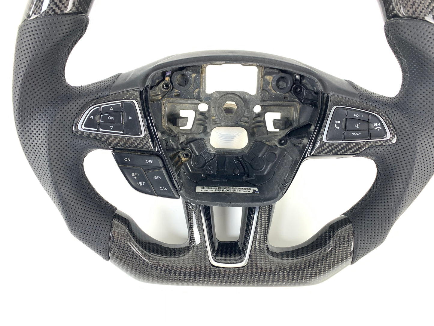 FOR 2015-2018 FORD FOCUS MK3 CARBON FIBER & LEATHER STEERING WHEEL