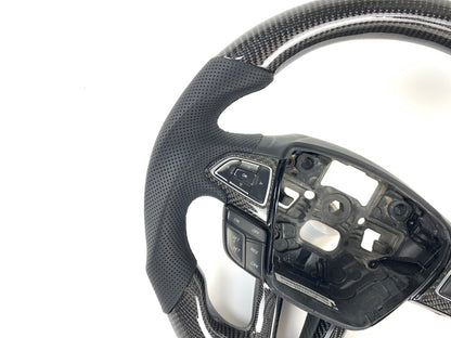 FOR 2015-2018 FORD FOCUS MK3 CARBON FIBER & LEATHER STEERING WHEEL