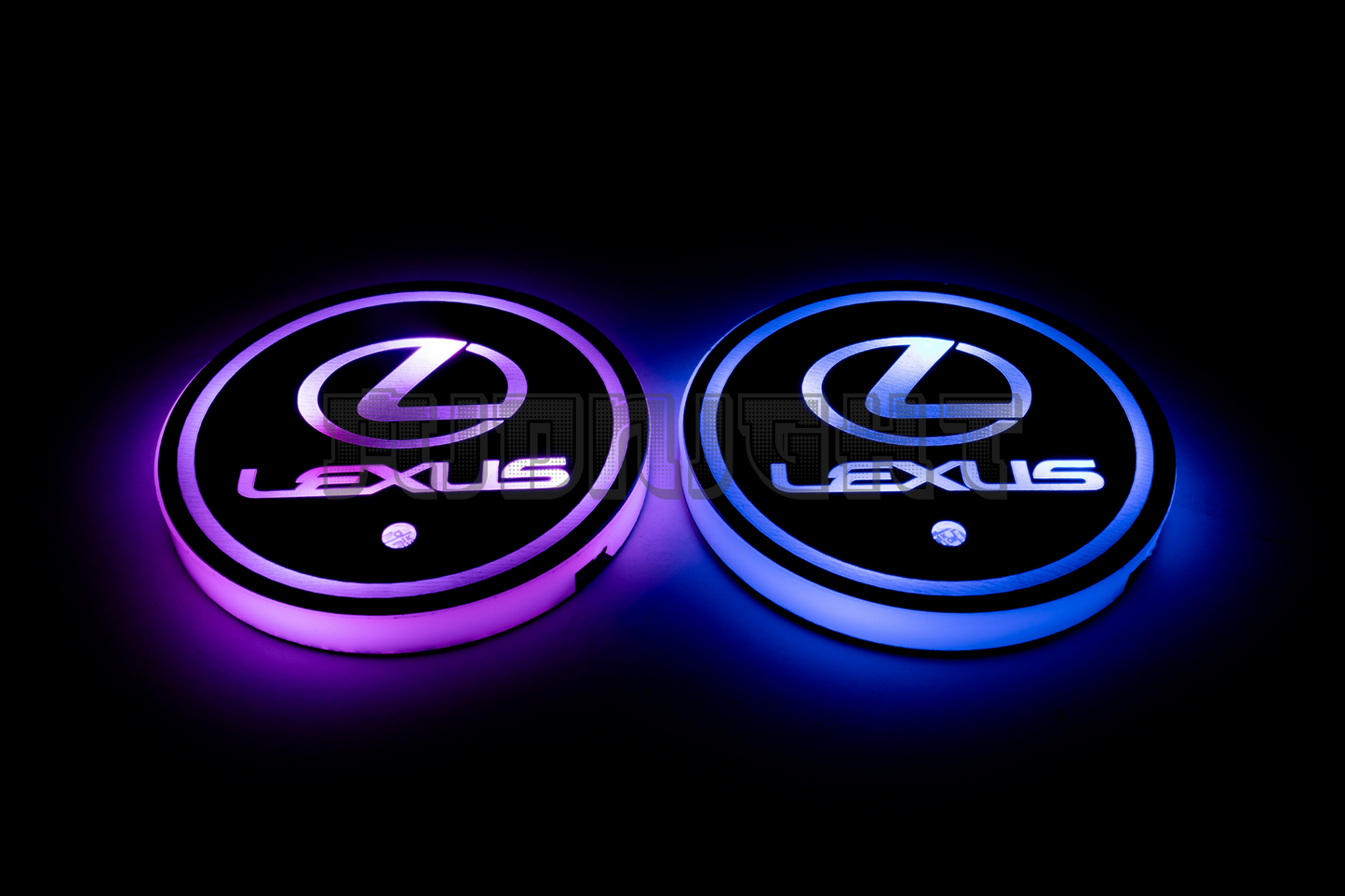 2PCS LED Cup Holder Lights Coaster, Rechargeable for Lexus
