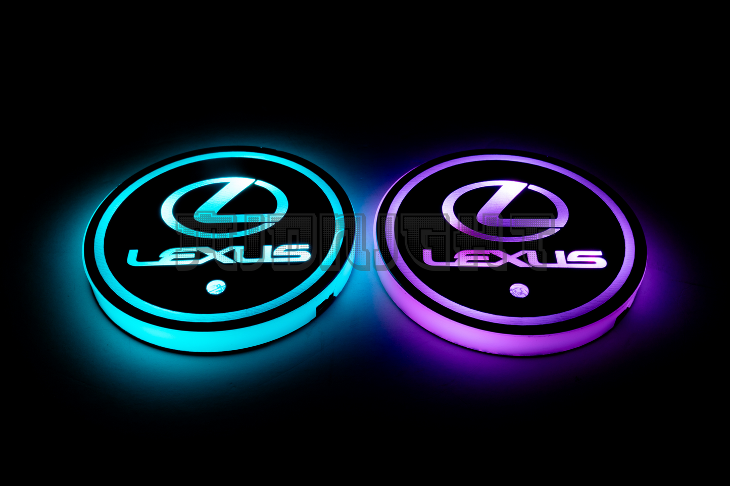 2PCS LED Cup Holder Lights Coaster, Rechargeable for Lexus
