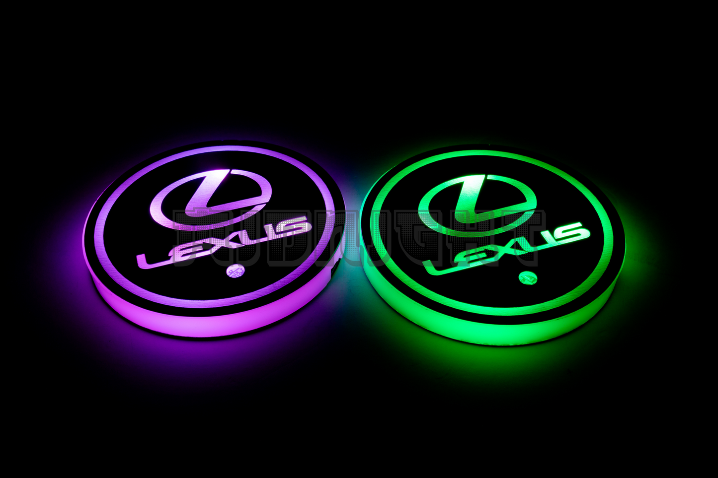 2PCS LED Cup Holder Lights Coaster, Rechargeable for Lexus