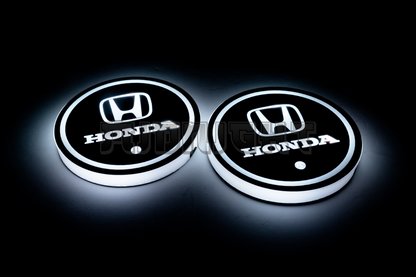 2PCS LED Cup Holder Lights Coaster, Rechargeable for Honda