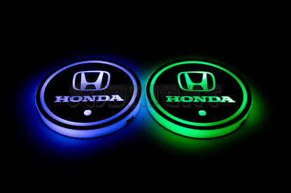 2PCS LED Cup Holder Lights Coaster, Rechargeable for Honda