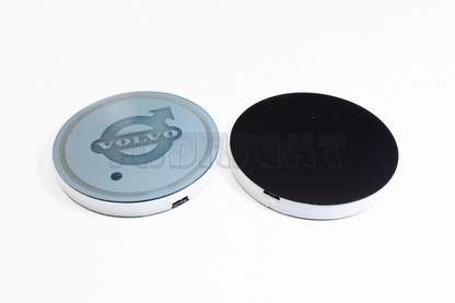2PCS LED Cup Holder Lights Coaster, Rechargeable for Volvo