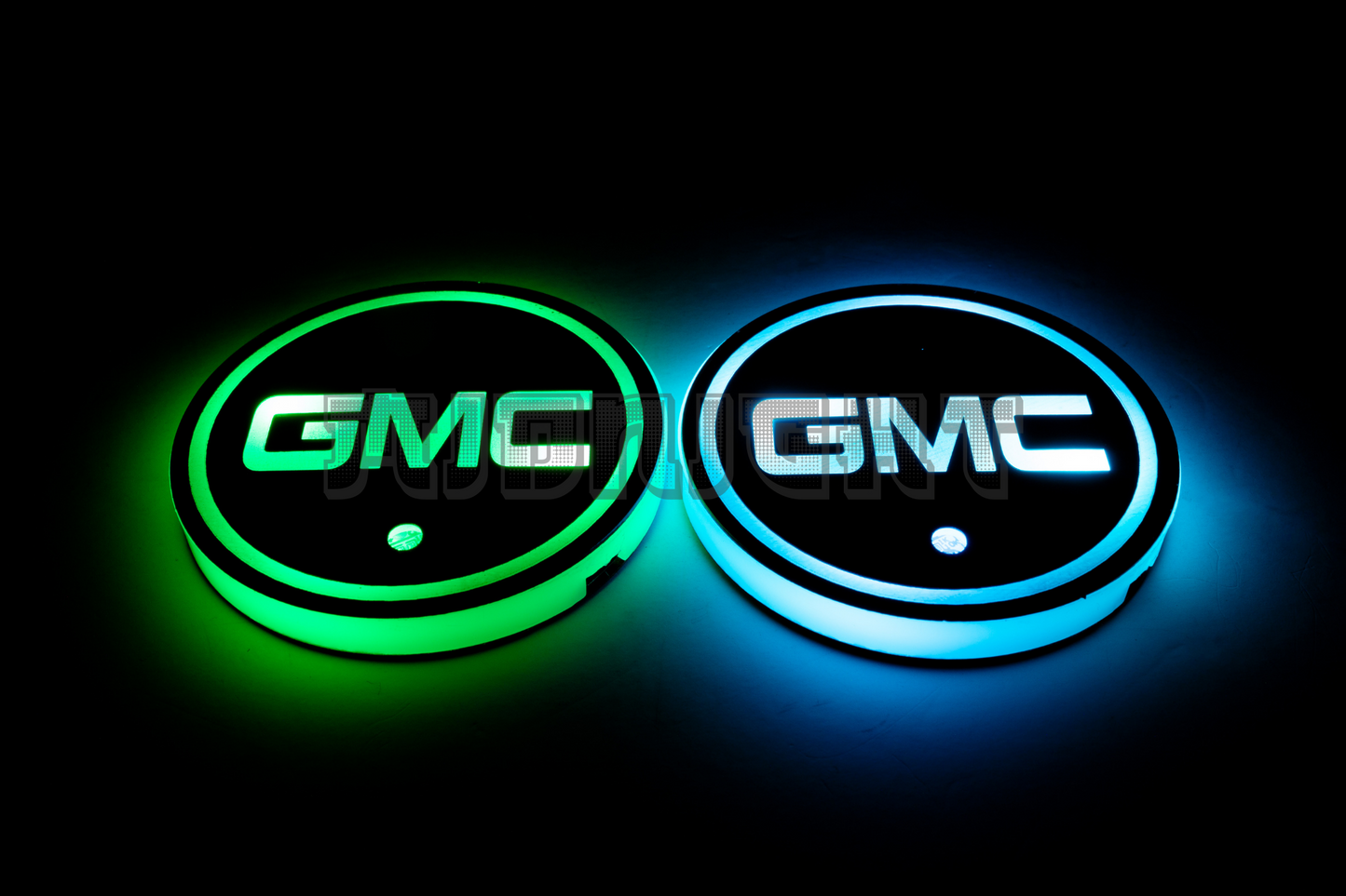 2PCS LED Cup Holder Lights Coaster, Rechargeable for GMC